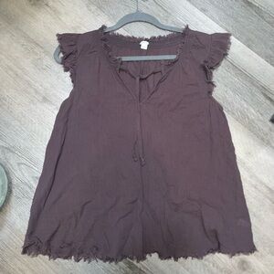 Aerie brown blouse
